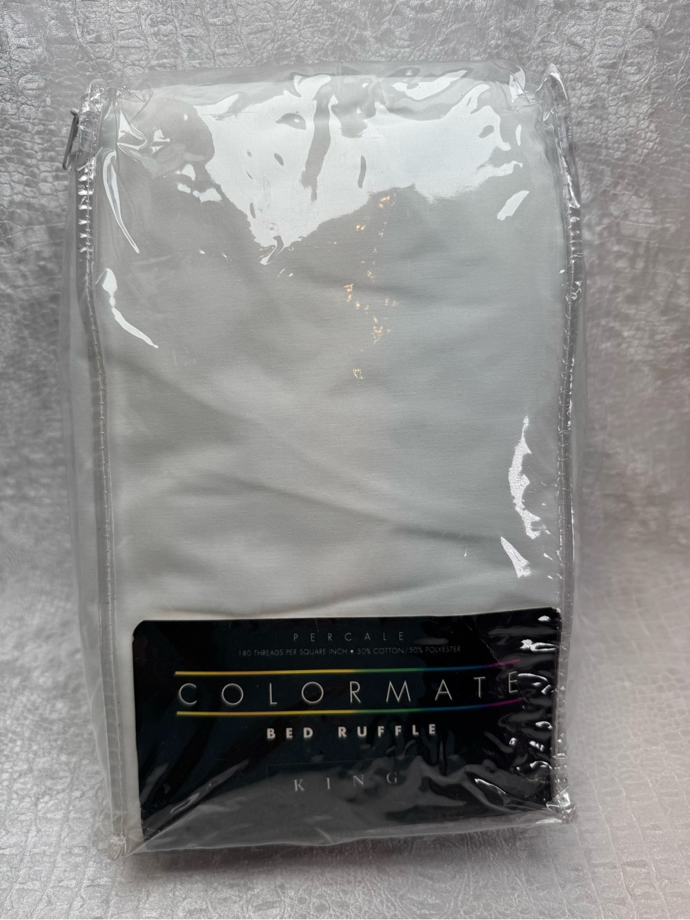 Sears ColorMate King White Dust Ruffle